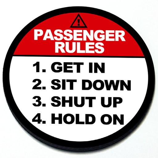 Passenger Rules Grill Badge for MINI Cooper